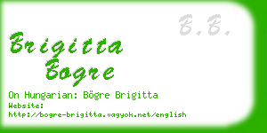 brigitta bogre business card