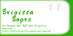 brigitta bogre business card